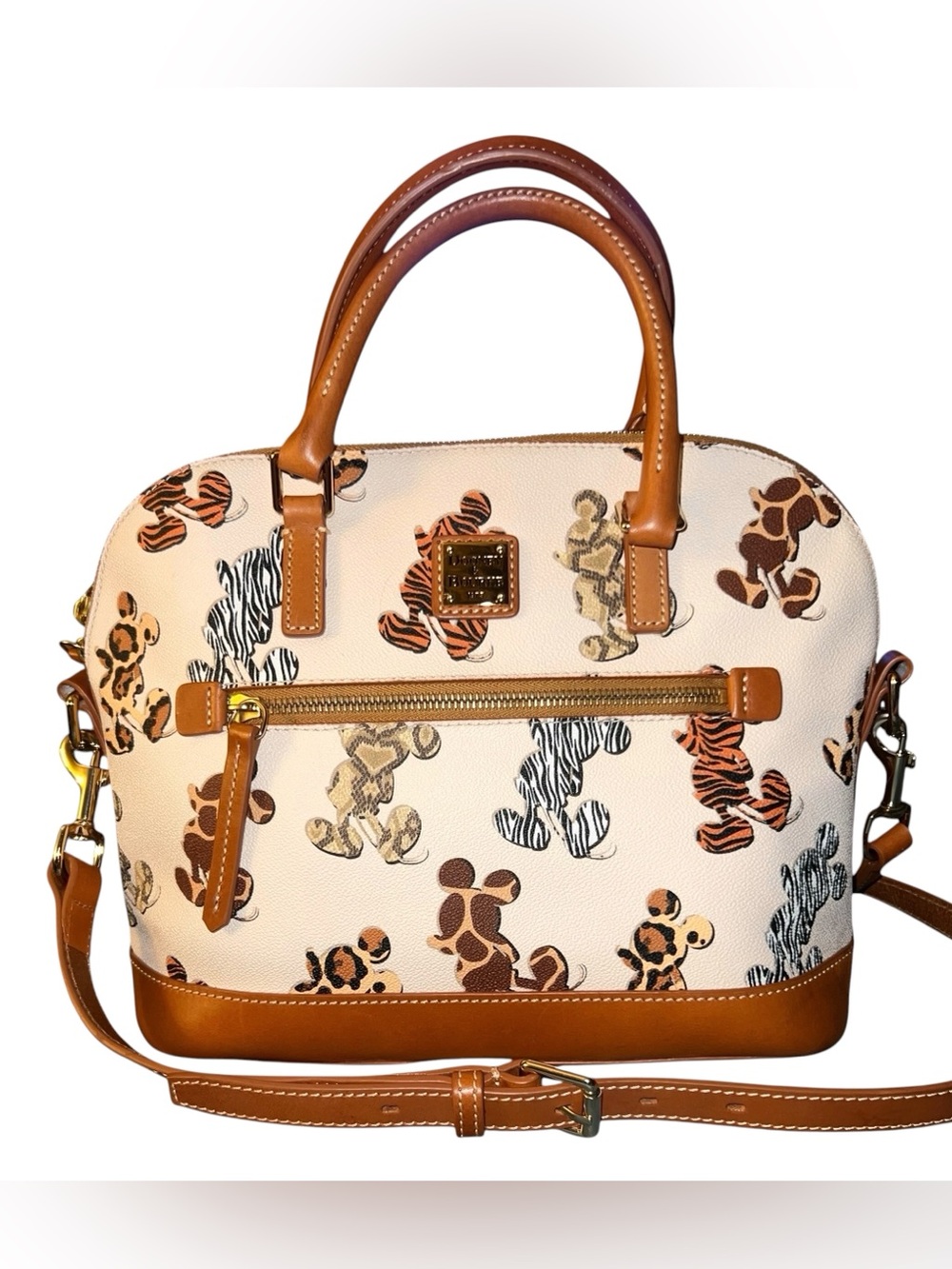 Dooney & Bourke Disney Mickey Mouse Animal Print Annual Passholder Satchel